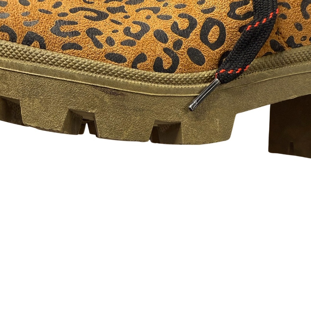 Olivia Miller Leopard Print Women's Boots with Faux Fur Lining - Picture 7 of 9